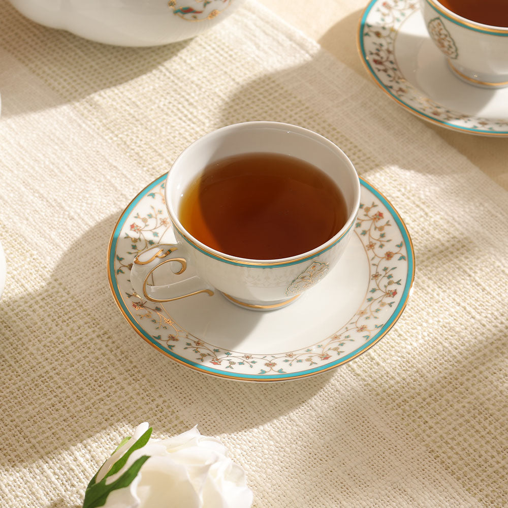 Mavi 12-piece Porcelain Cup & Saucer