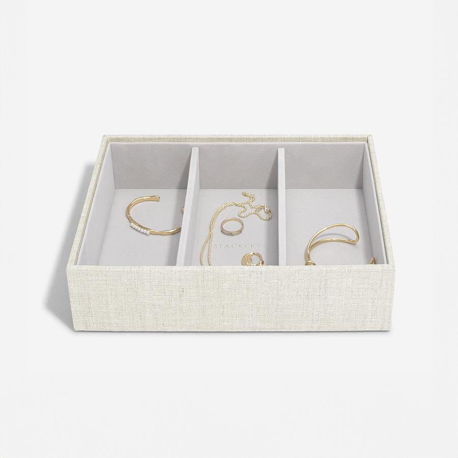 Medium Jewellery Box Set - Linen & Oatmeal