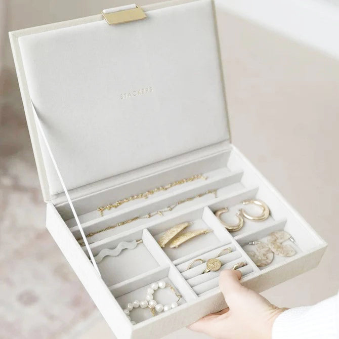 Medium Jewellery Box Set - Linen & Oatmeal