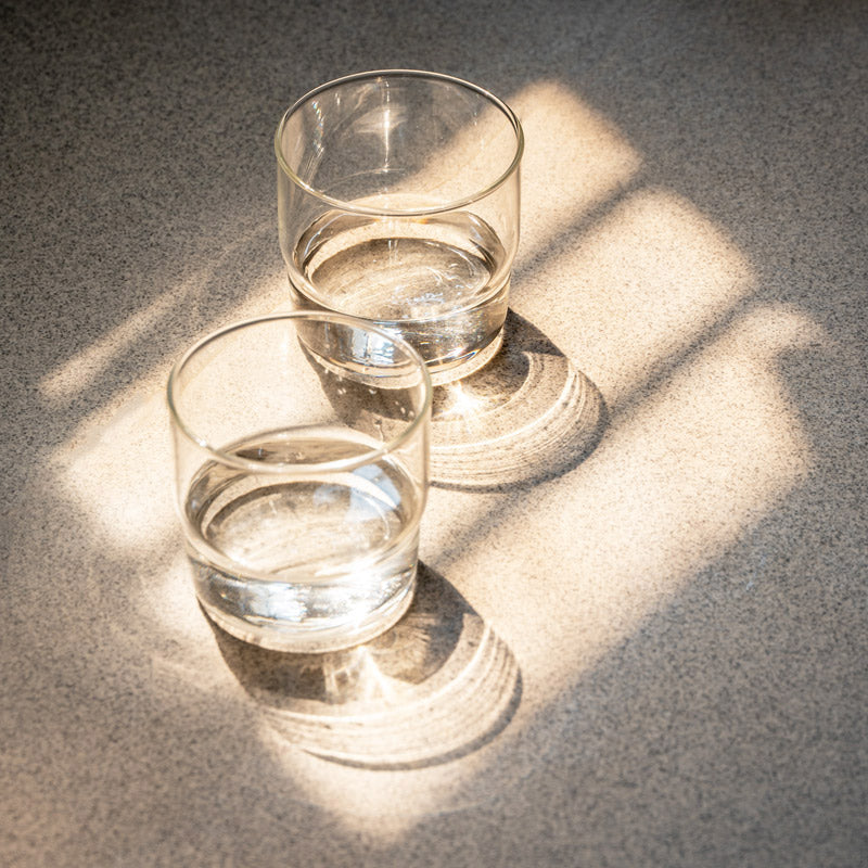 Menlo Short Tumblers, Set of 2 - Clear