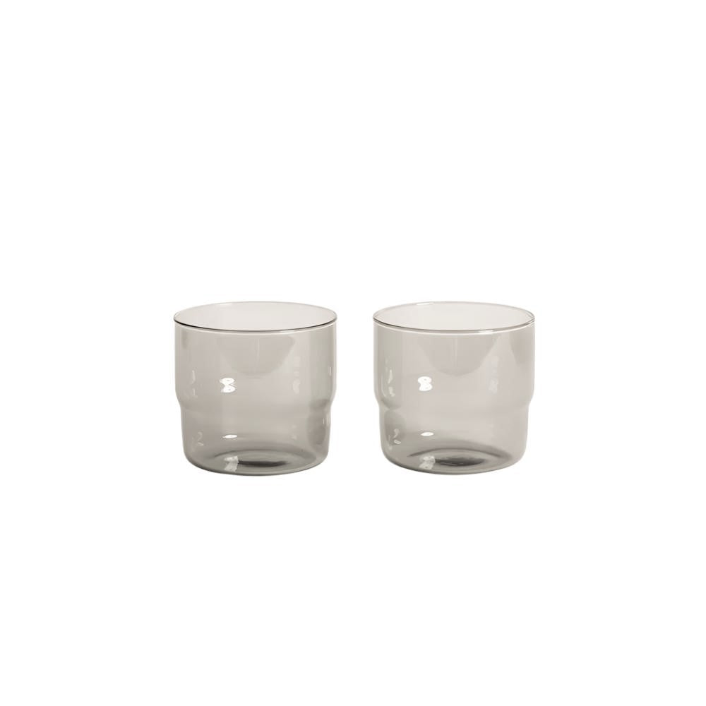 Menlo Short Tumblers, Set of 2 - Smoke Grey