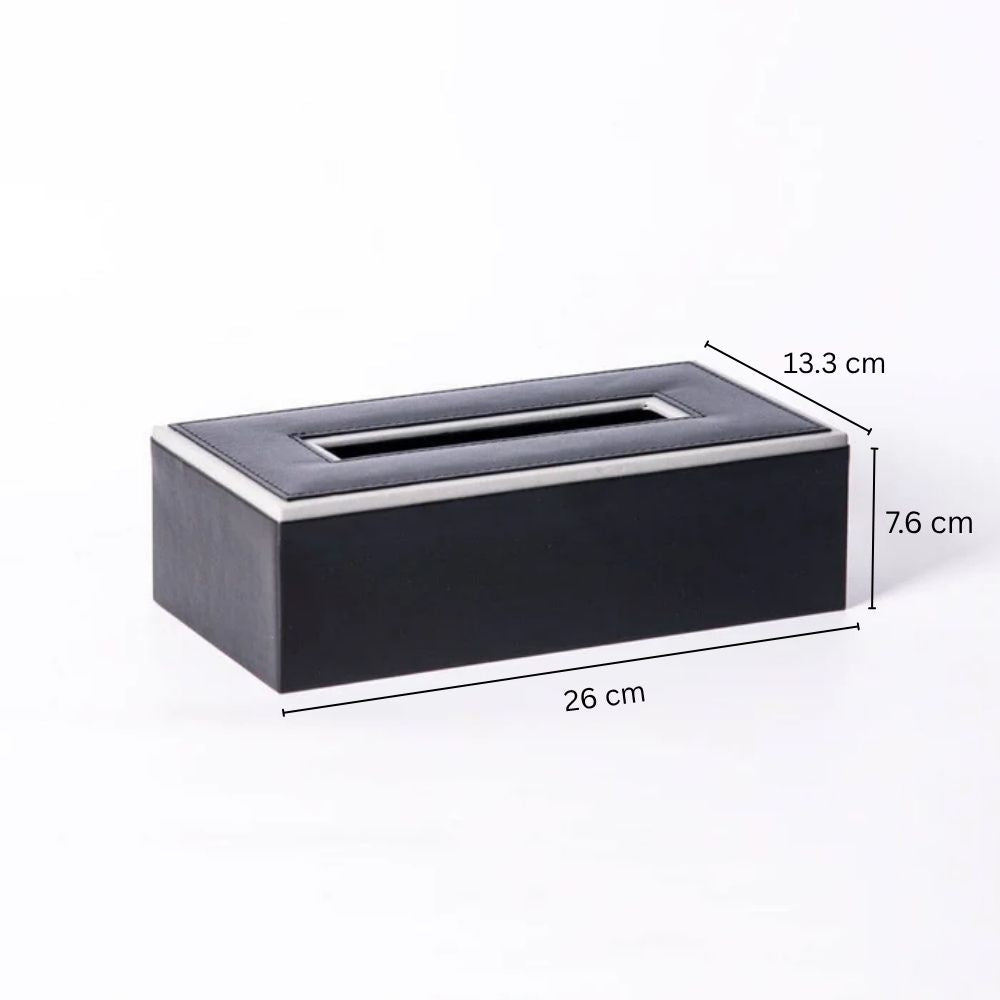 Menlo Tissue Box Holder - Black