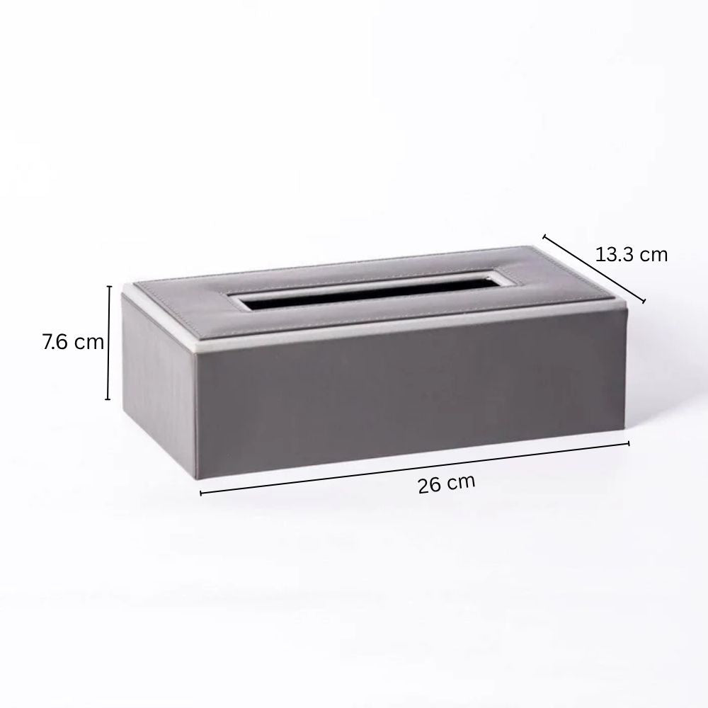 Menlo Tissue Box Holder - Grey