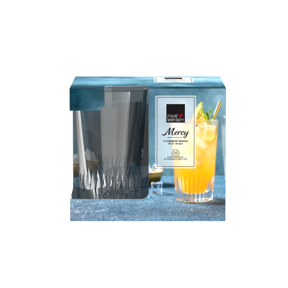 Mercy Long Drink Glasses 410ml, Set of 4