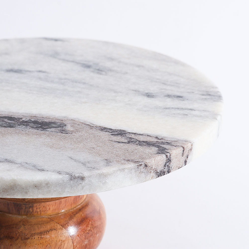 Merle Marble Cake Stand - Monochrome