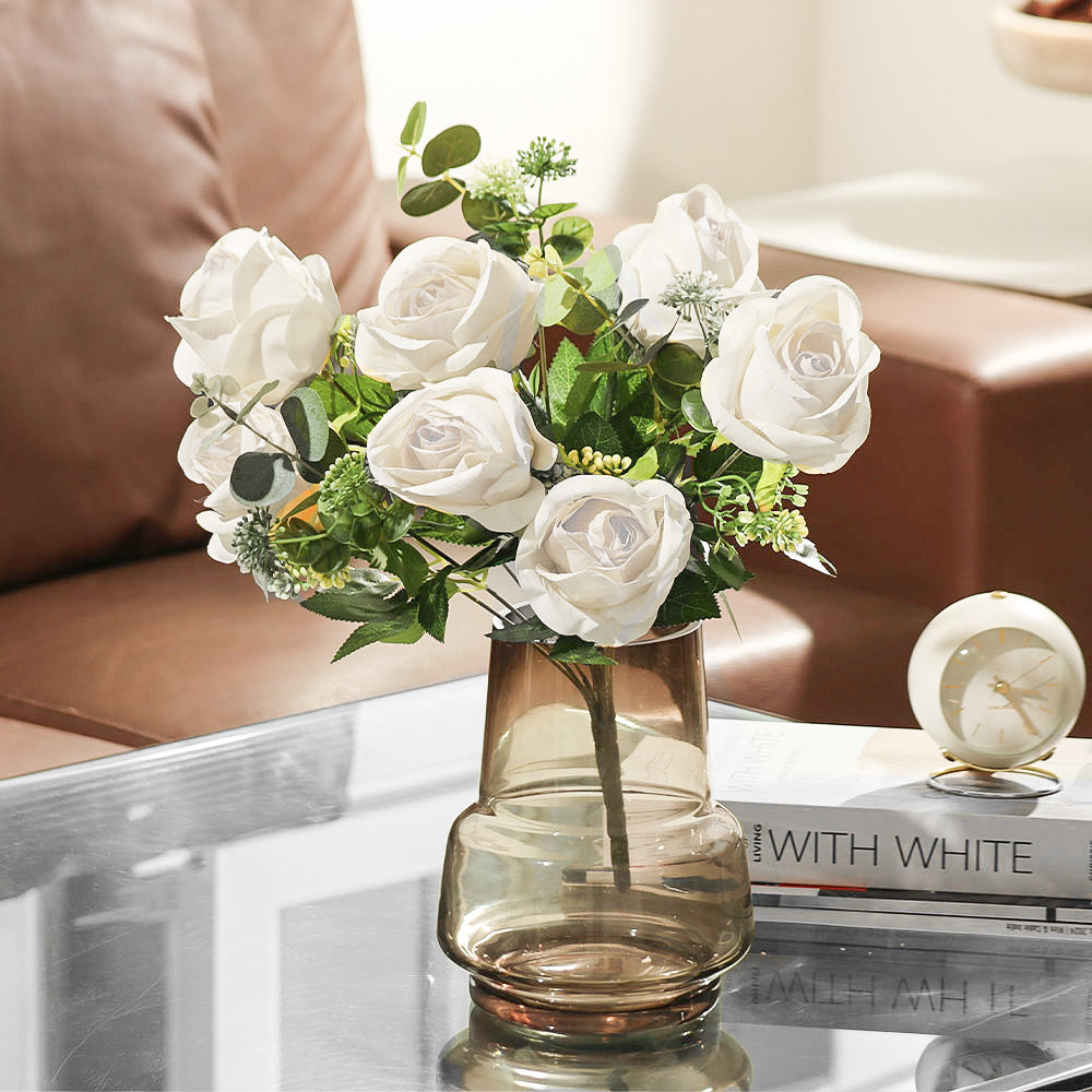 Merlin Roses Faux Stem - White