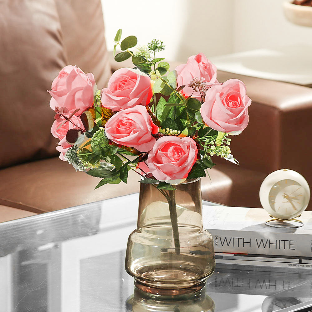 Merlin Roses Faux Stem - Shaded Pink