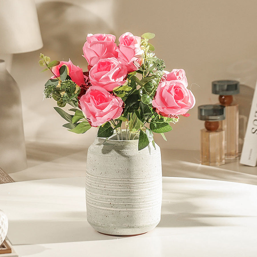 Merlin Roses Faux Stem - Shaded Pink