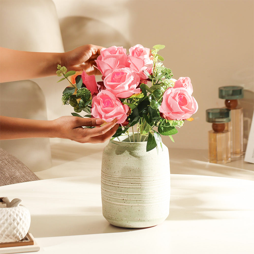 Merlin Roses Faux Stem - Shaded Pink