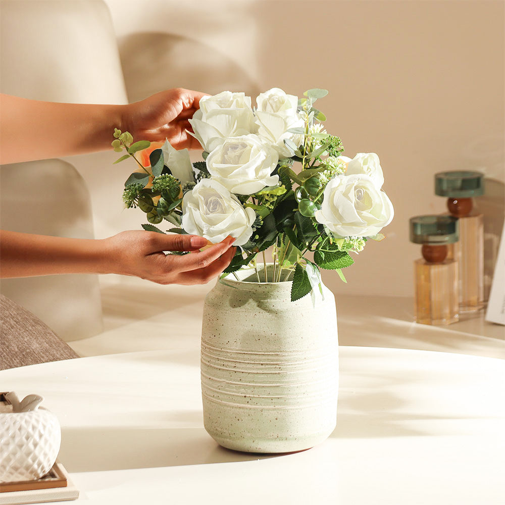 Merlin Roses Faux Stem - White