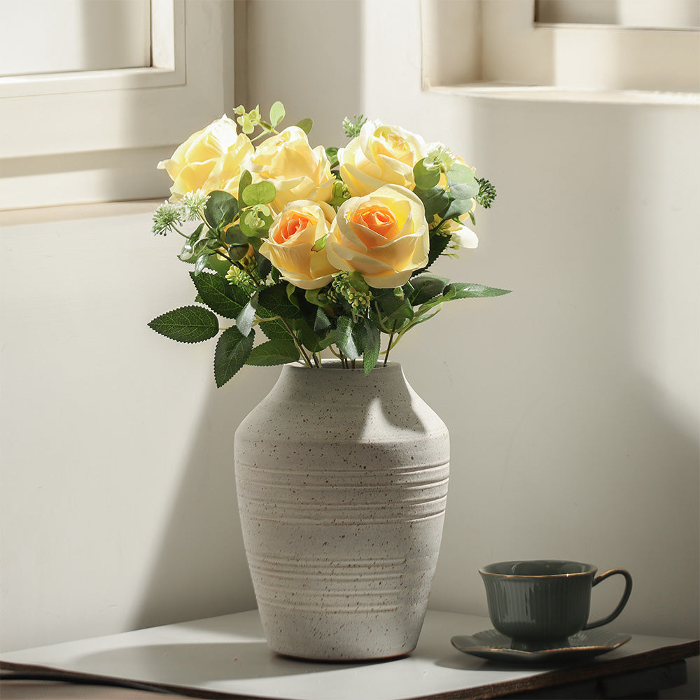 Merlin Roses Faux Stem - Yellow Sunrise