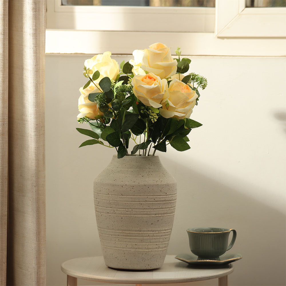 Merlin Roses Faux Stem - Yellow Sunrise