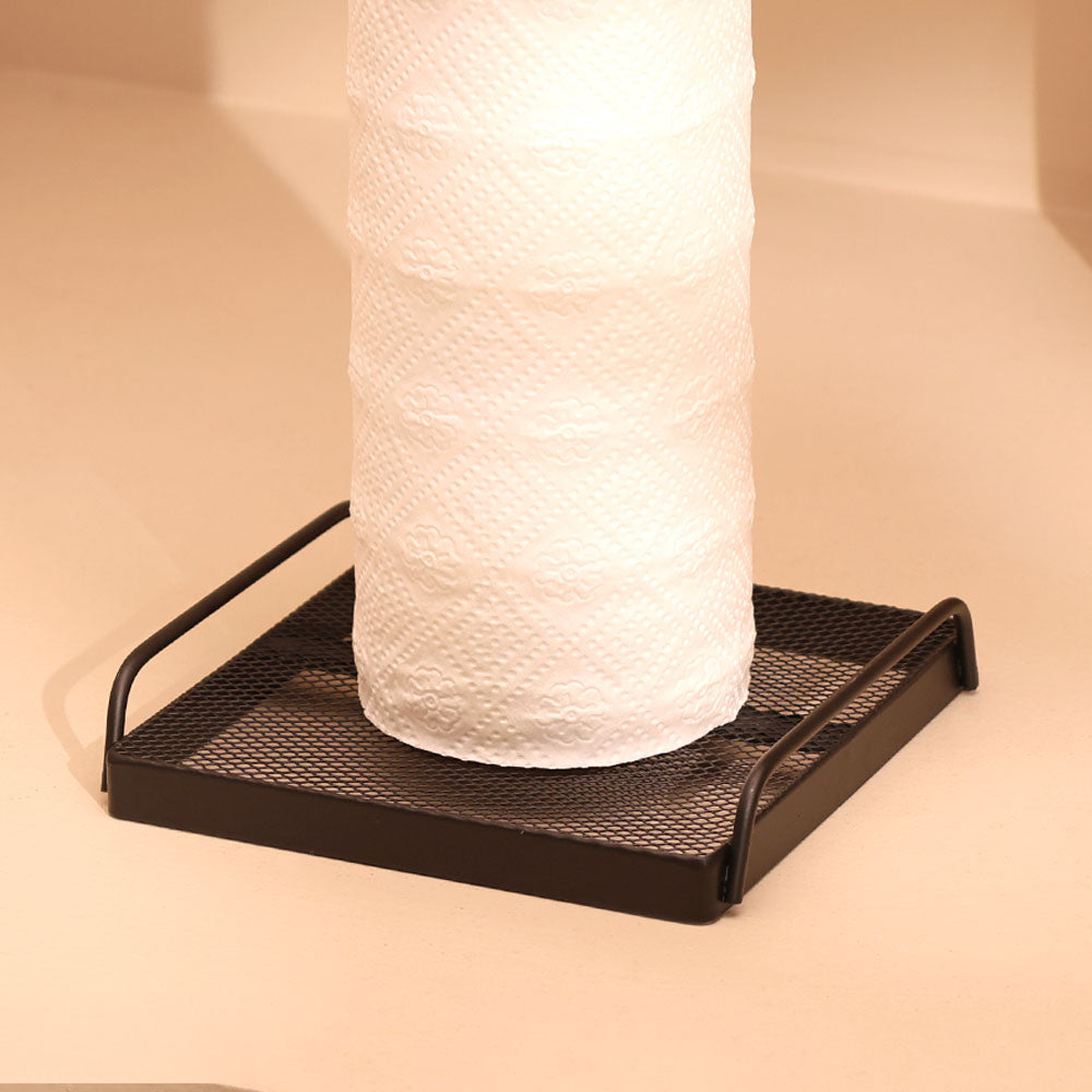 Mesh Paper Towel Roll Holder - Black Natural