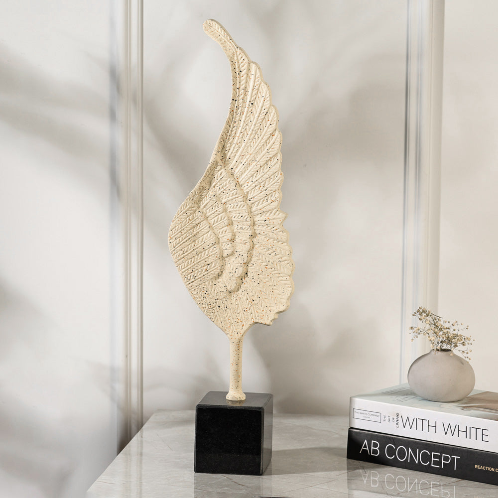 Quill Metal Sculpture XL - Speckled Beige