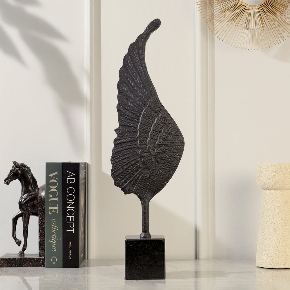 Quill Metal Sculpture XL - Speckled Black