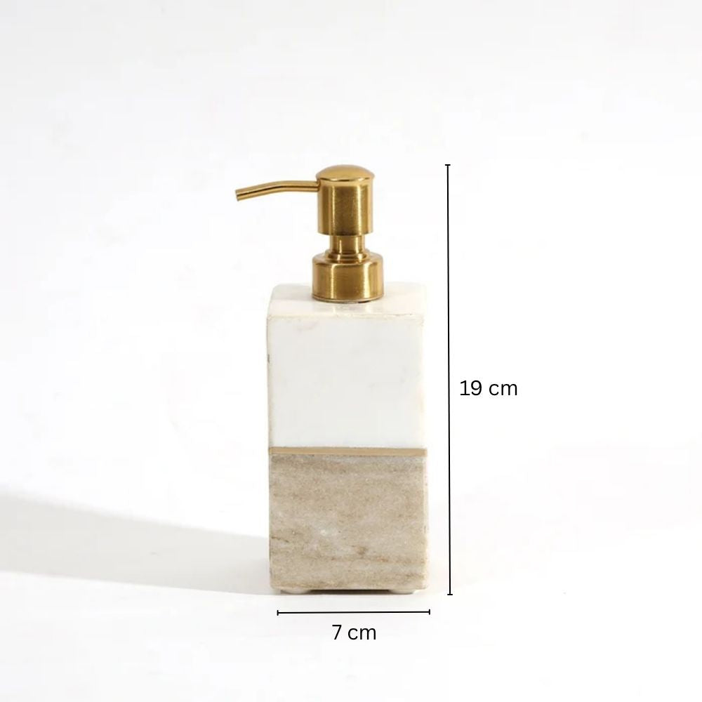 Midas Marble Soap Dispenser - Desert White
