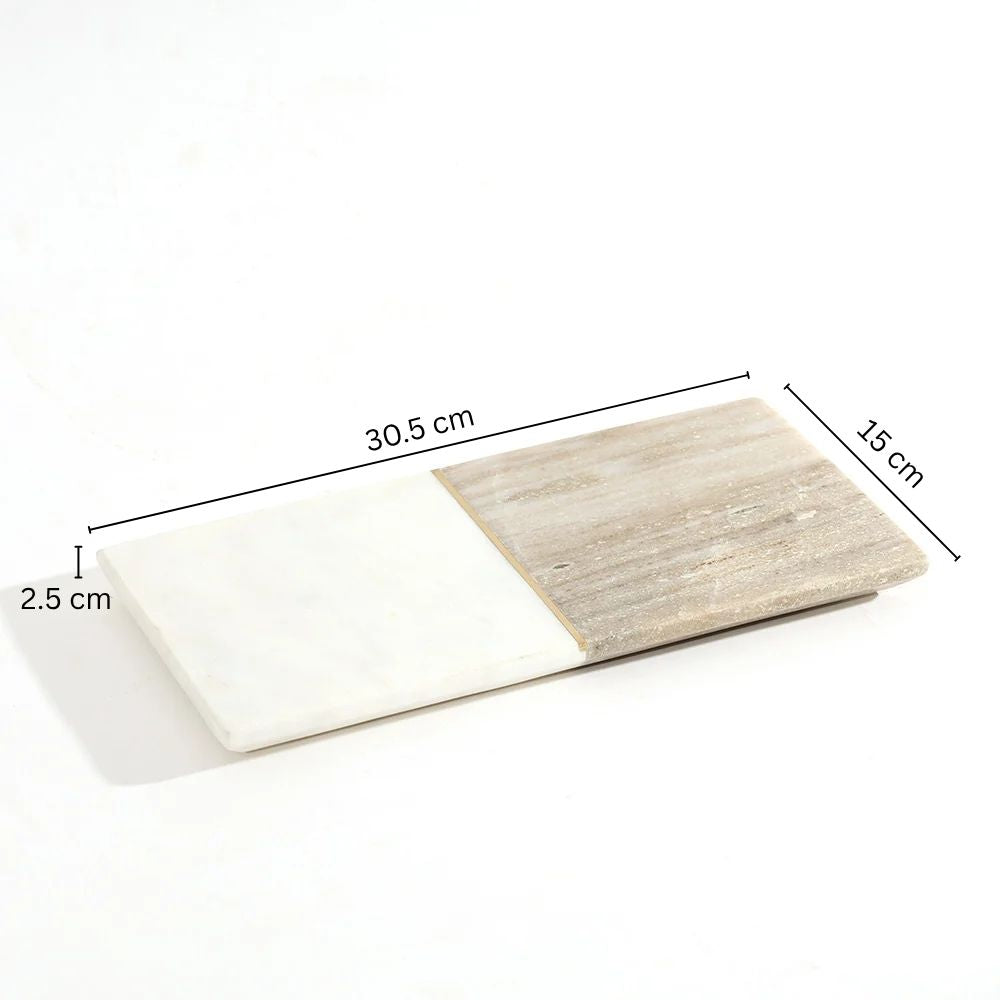 Midas Marble Valet Tray Medium - Desert White