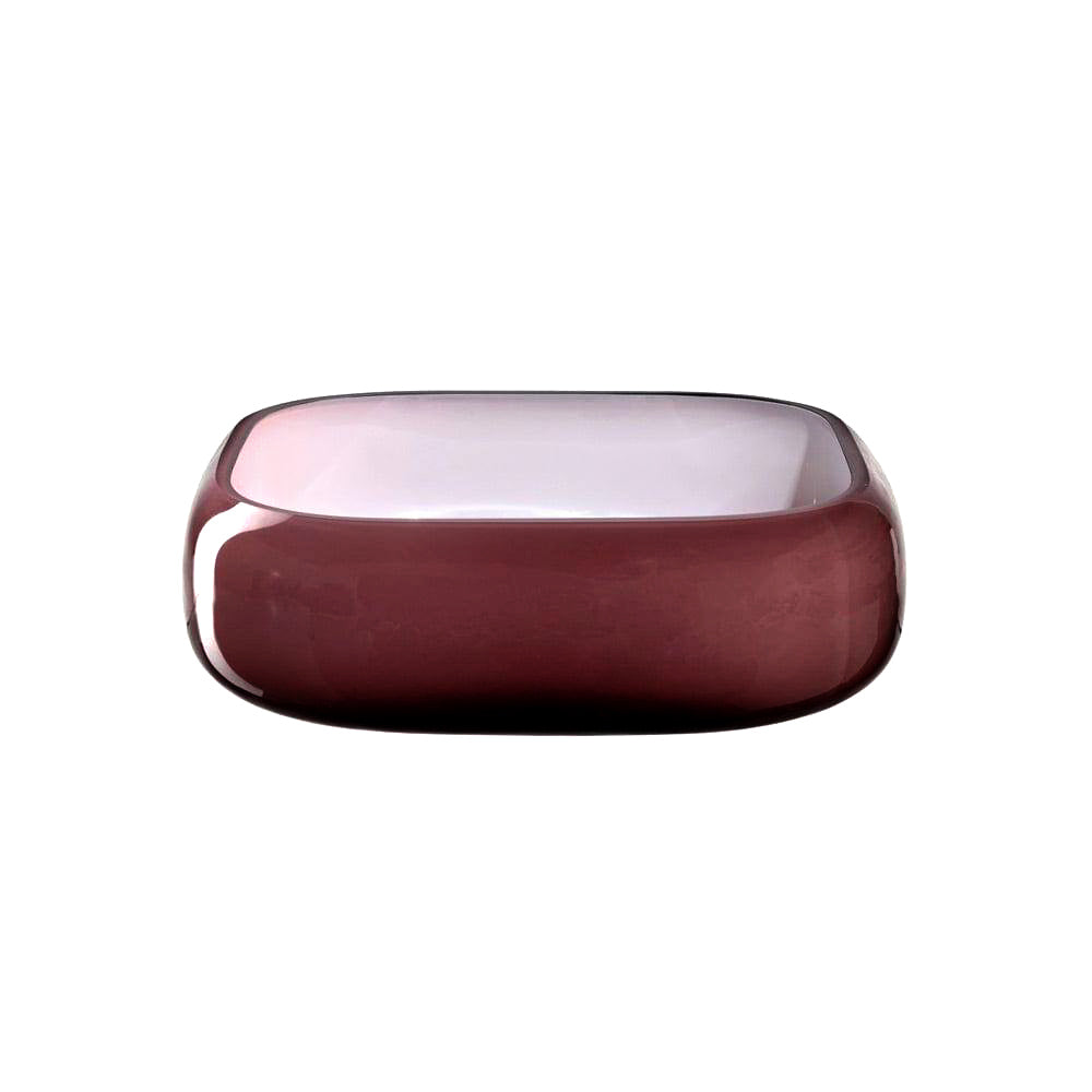 Milano Glass Bowl Medium - Deep Red