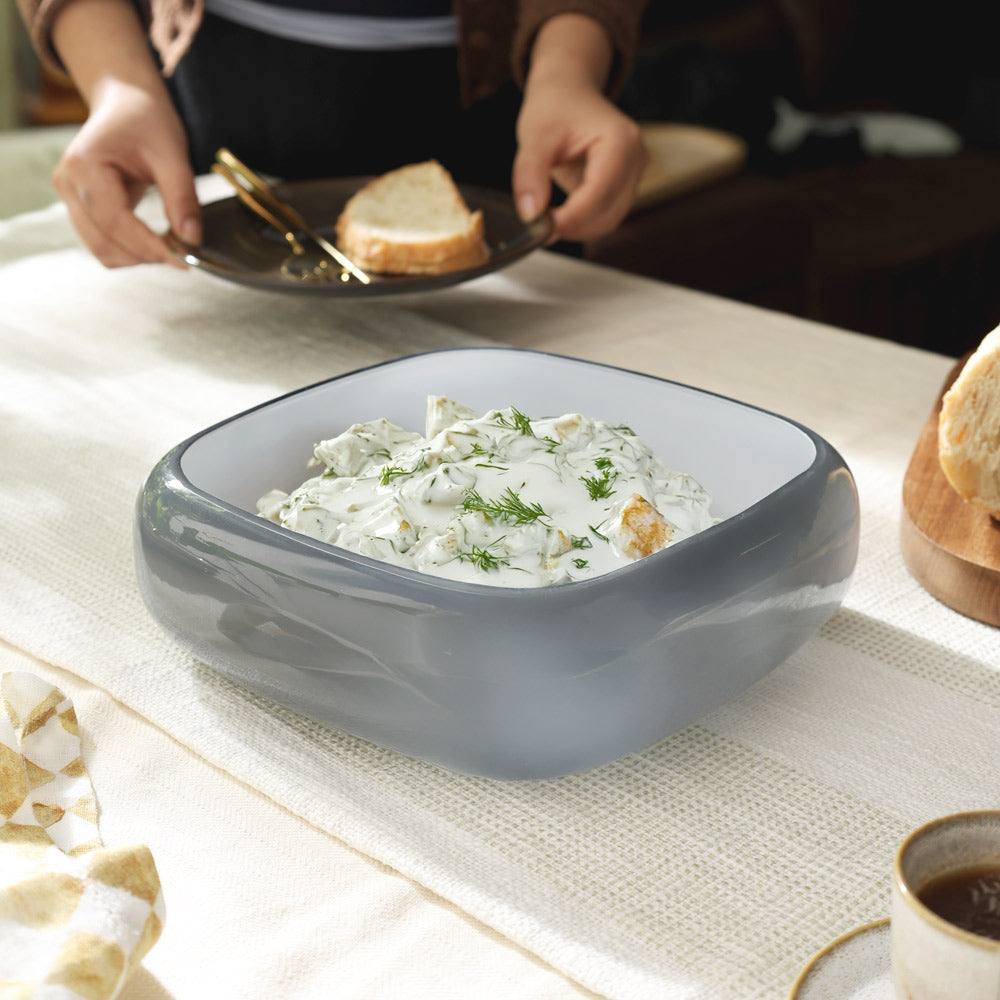 Milano Glass Bowl Medium - Grey