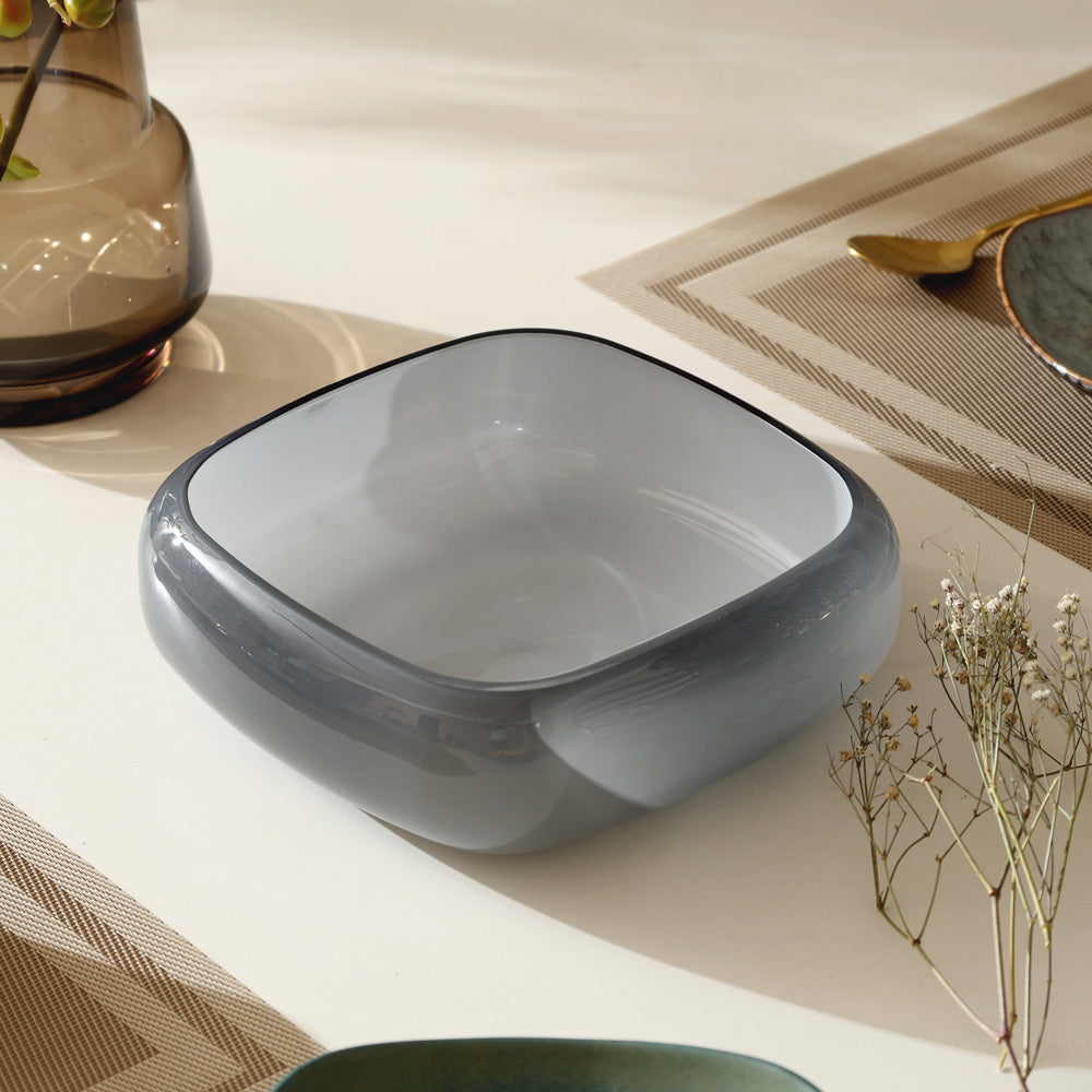 Milano Glass Bowl Medium - Grey
