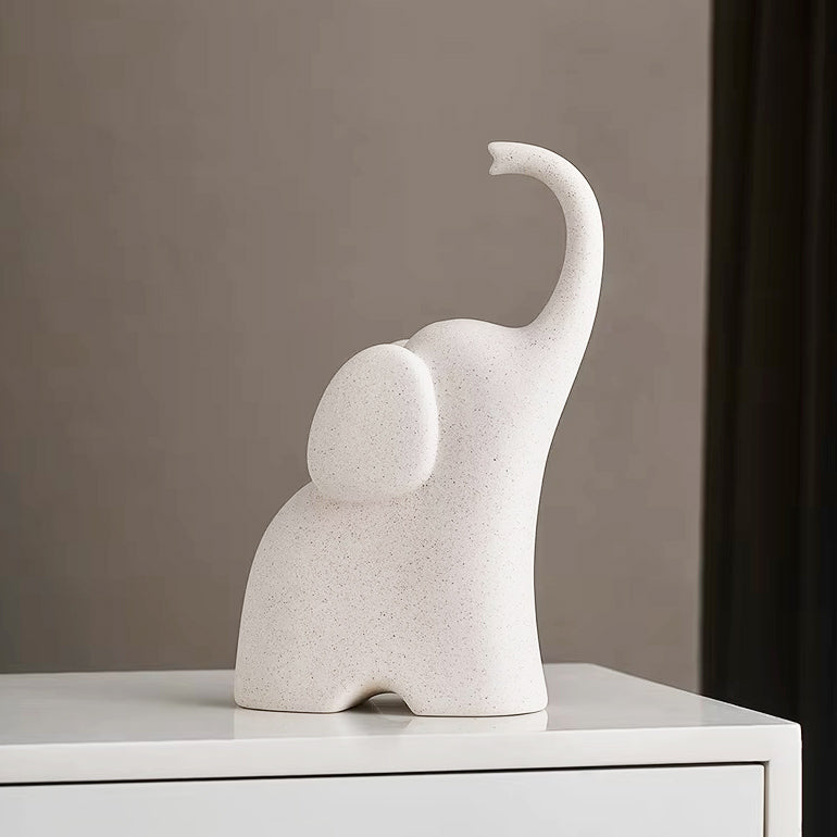 Luna Elephant Decorative Sculpture Small - Cream