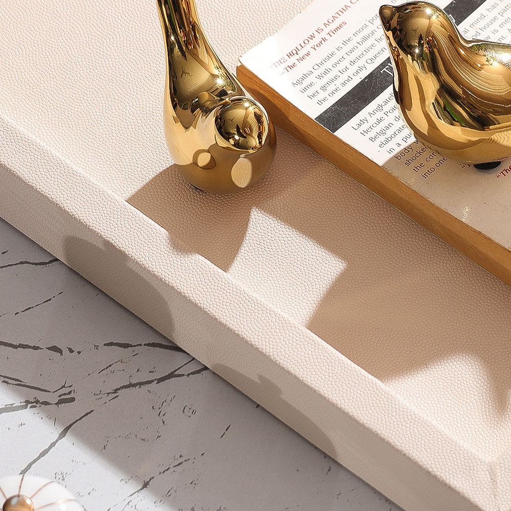 Mire Decorative Tray Large - Cream Gold
