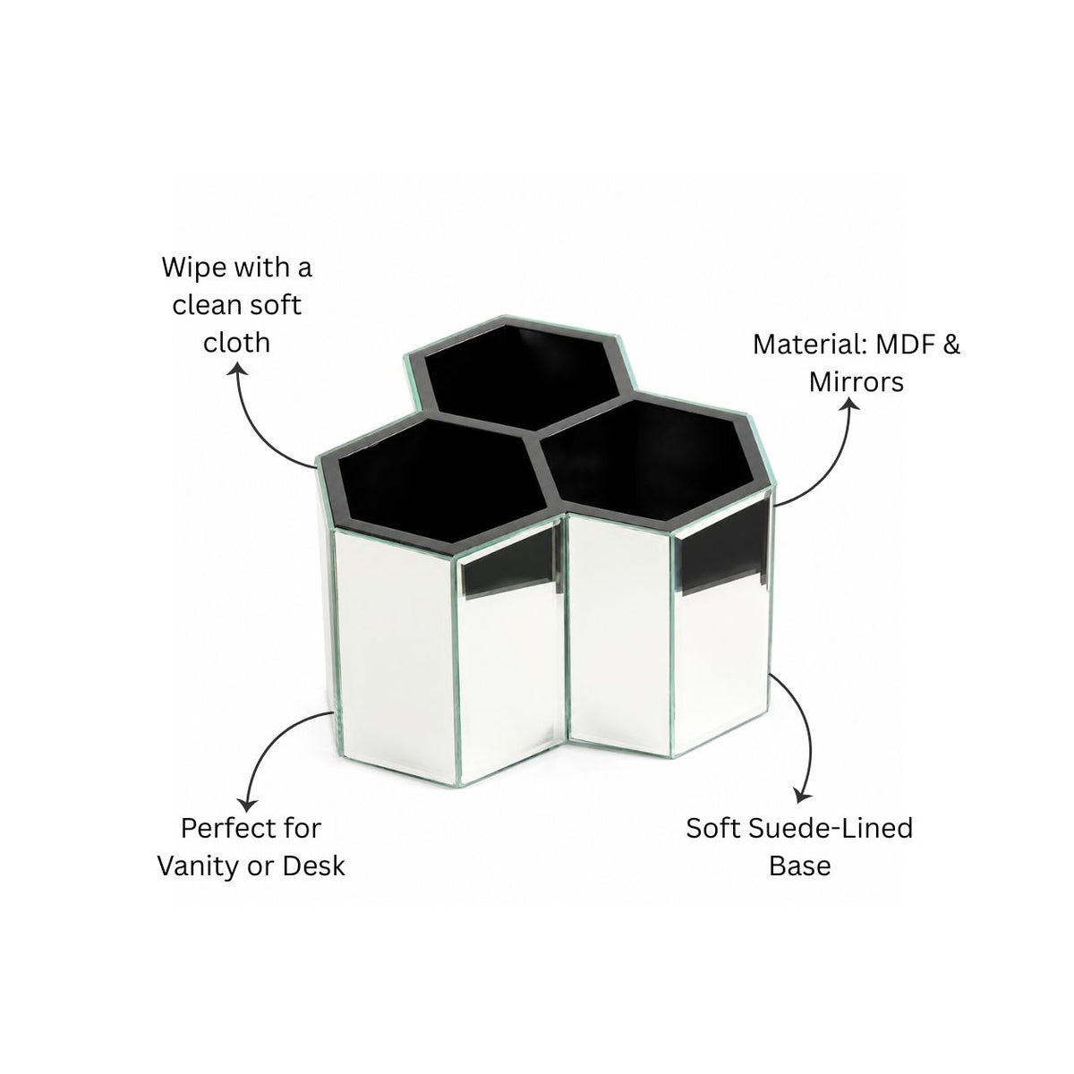 Mirror Trio Organiser - Silver