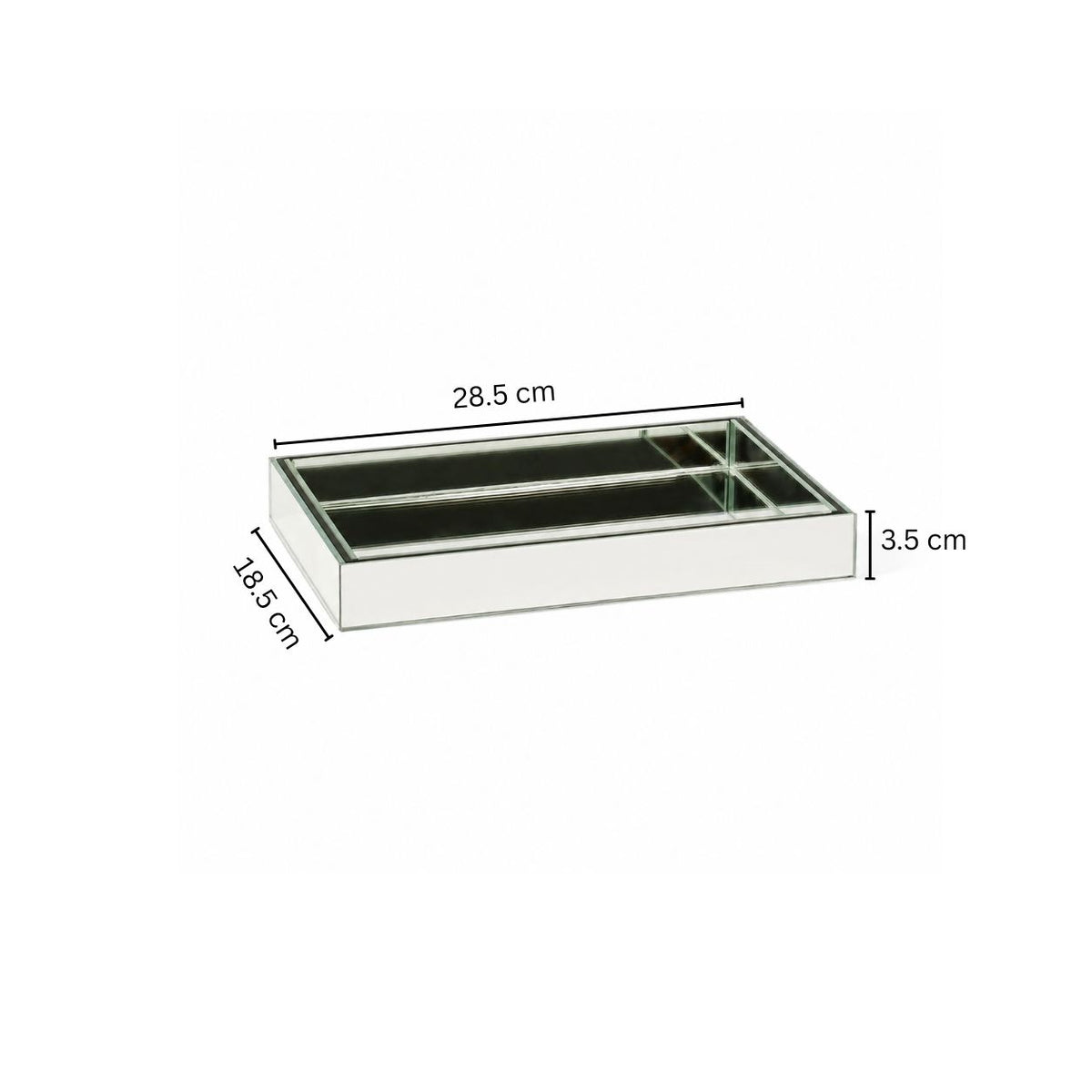 Mirror Valet Tray Medium - Silver