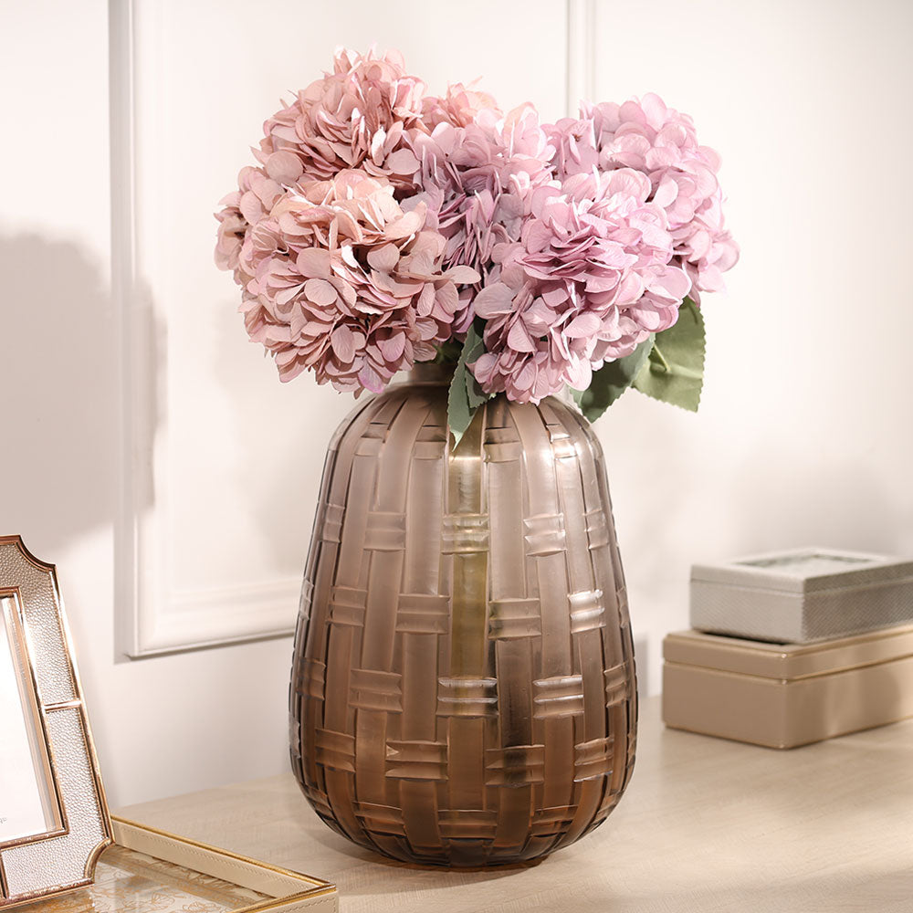 Mistral Glass Vase Large - Cedar Brown