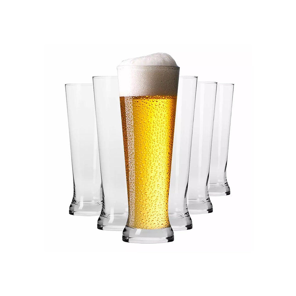 Mixology Pilsner Beer Glasses 680ml, Set of 6