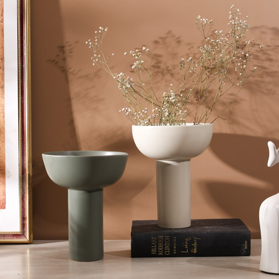 Miyabi Ceramic Vase Medium - Moonbeam