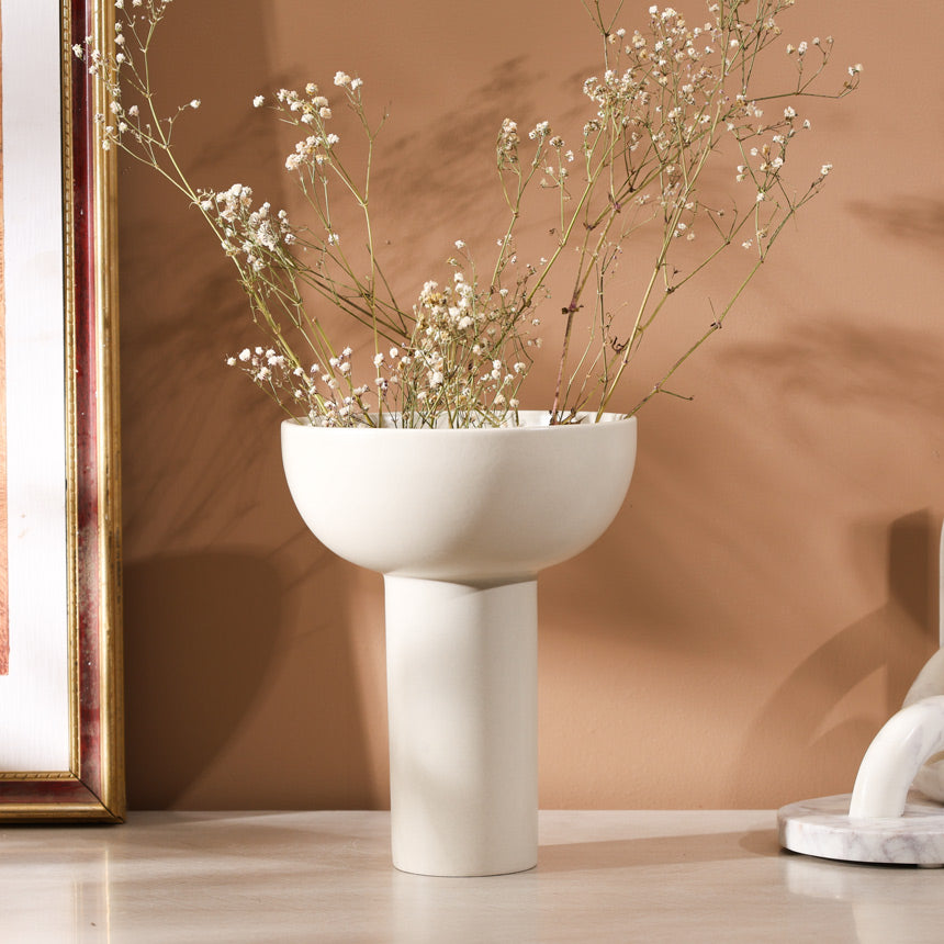 Miyabi Ceramic Vase Medium - Moonbeam