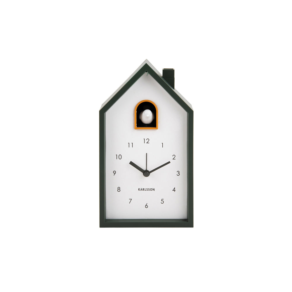 Modern Cuckoo Alarm Clock - Jungle Green