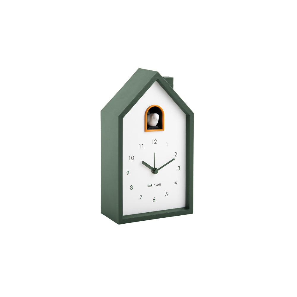 Modern Cuckoo Alarm Clock - Jungle Green