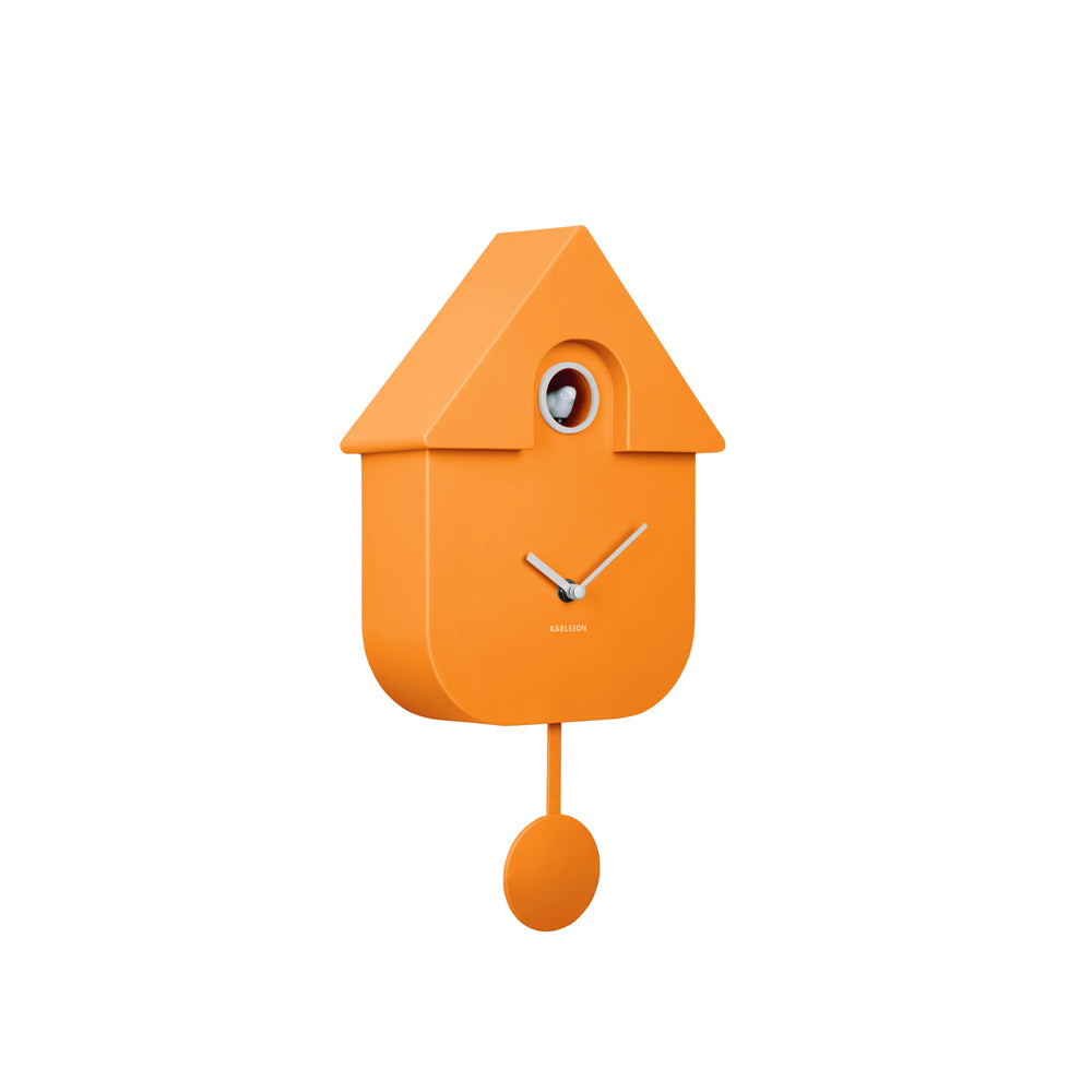 Modern Cuckoo Pendulum Wall Clock - Orange