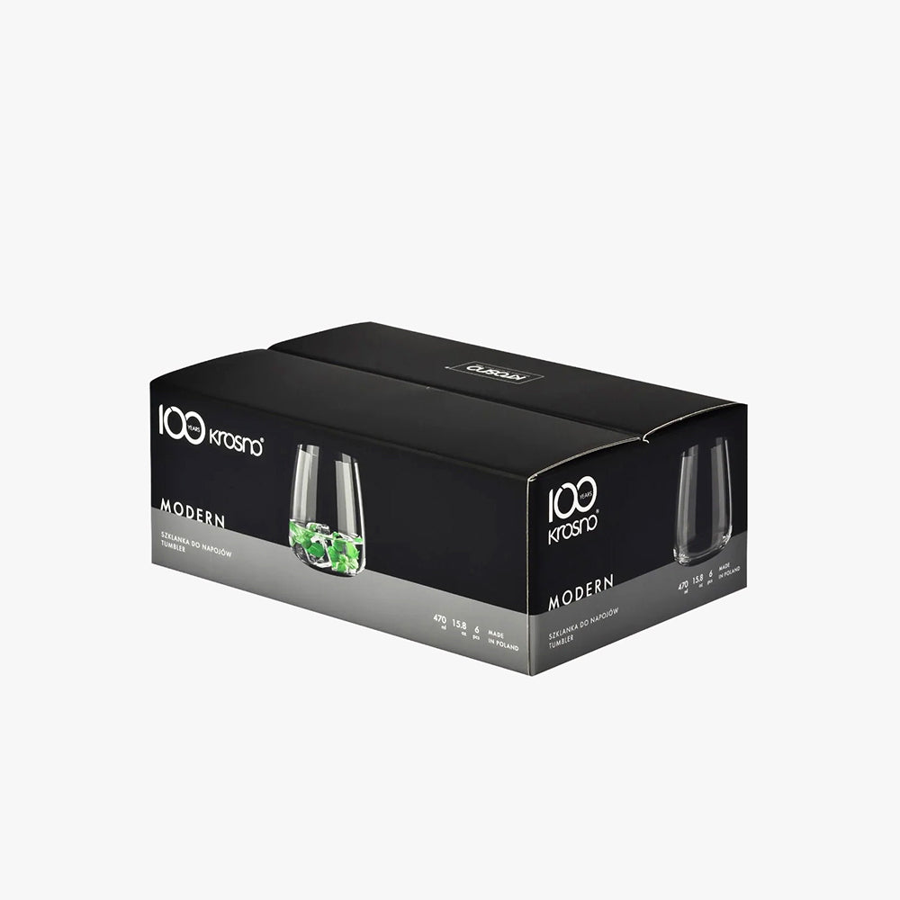 Modern Everyday Tumblers 470ml, Set of 6