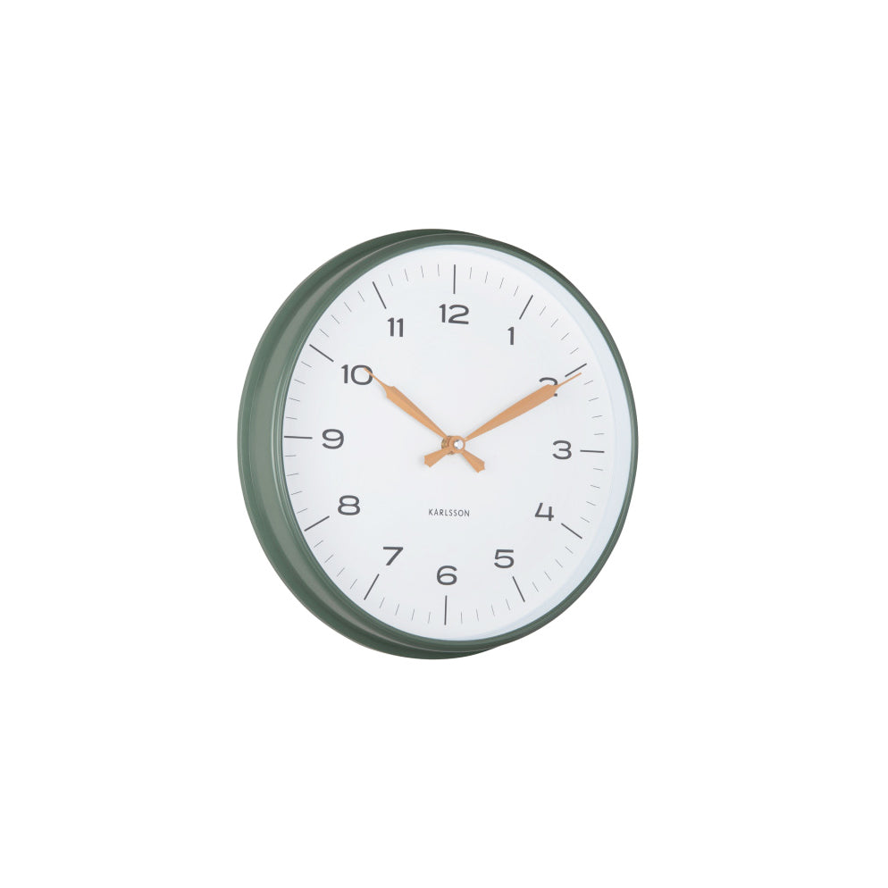 Modern Factory Wall Clock 30cm - Green & Yellow