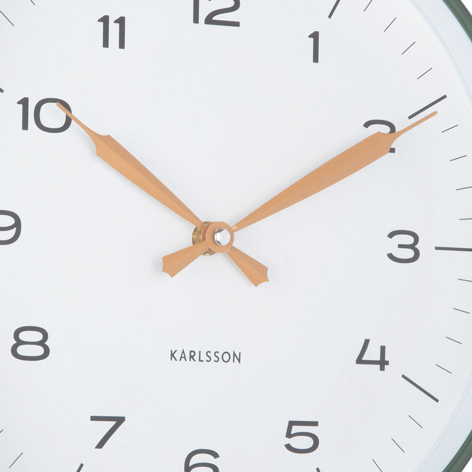 Modern Factory Wall Clock 30cm - Green & Yellow