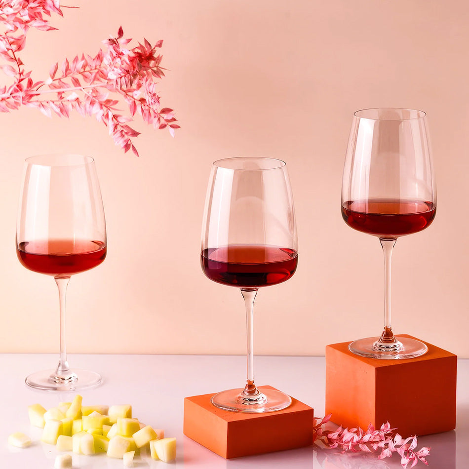 Modern Red Wine Glasses 750ml, Set of 4
