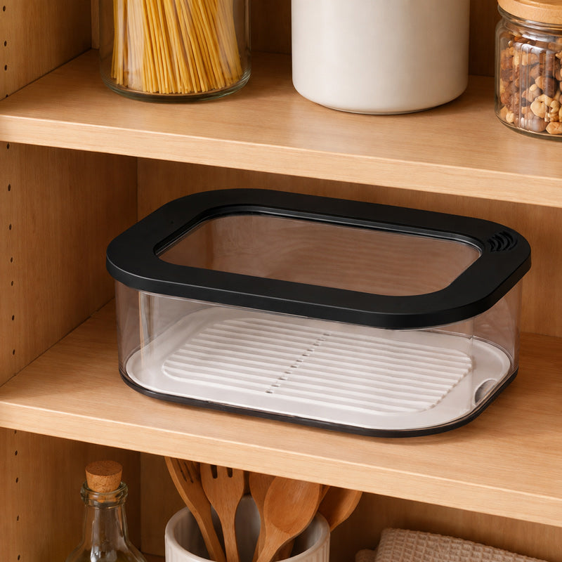 Modula Fridge Cheese Box - Black