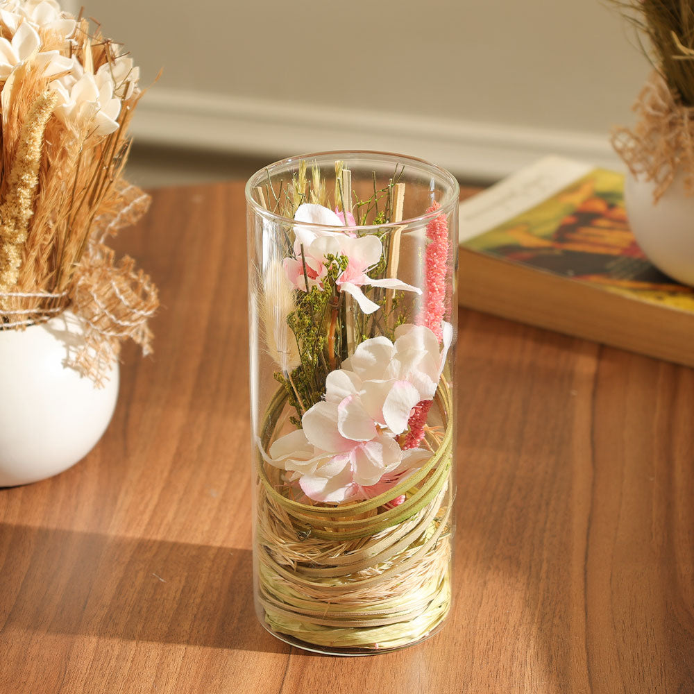 Moira Bouquet in Glass Tube - Pink