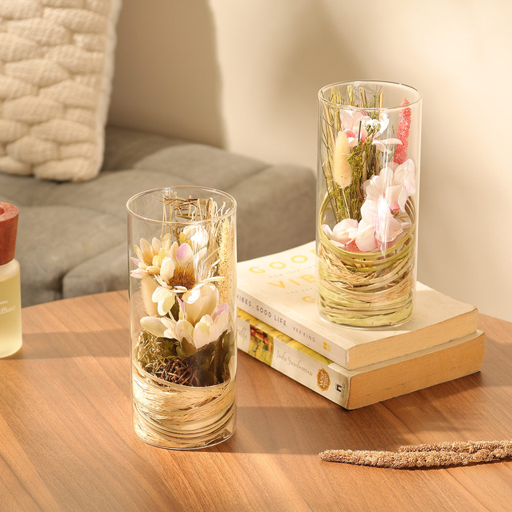 Moira Bouquet in Glass Tube - Pink