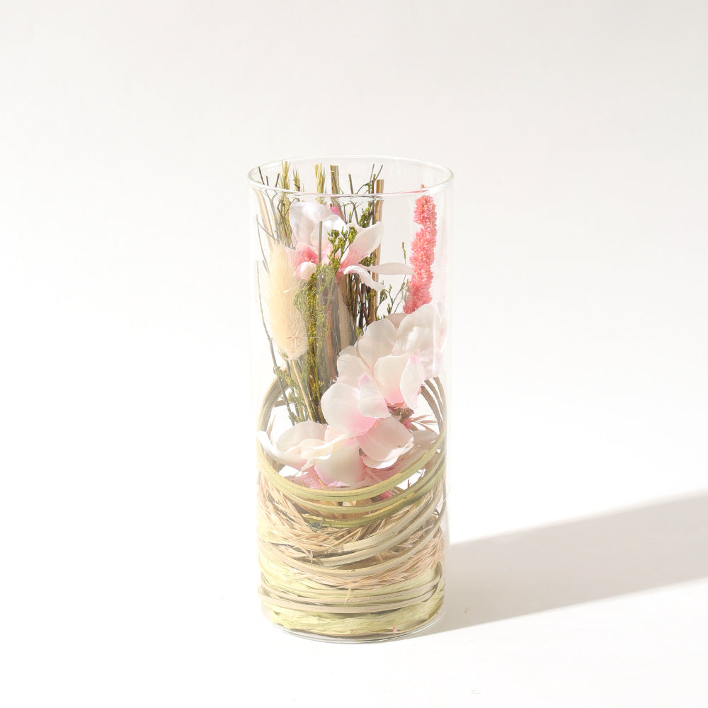 Moira Bouquet in Glass Tube - Pink