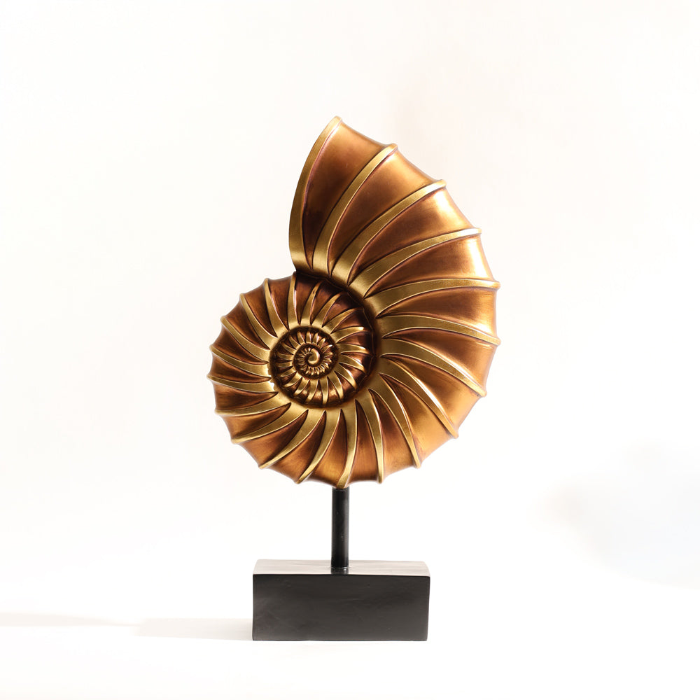 Snail Shell Decorative Sculpture - Bronze Gold