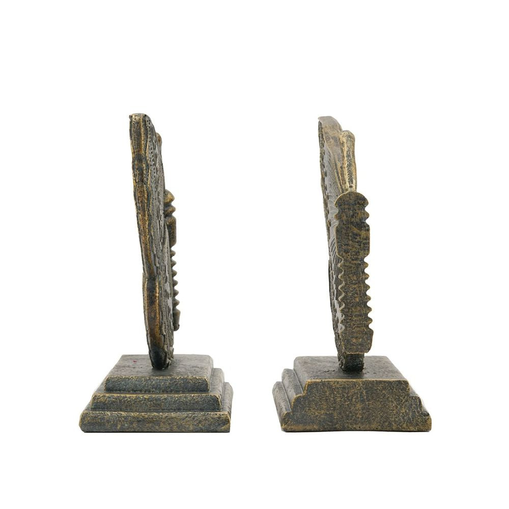 Monarch Bookends, Set of 2 - Antique Gold