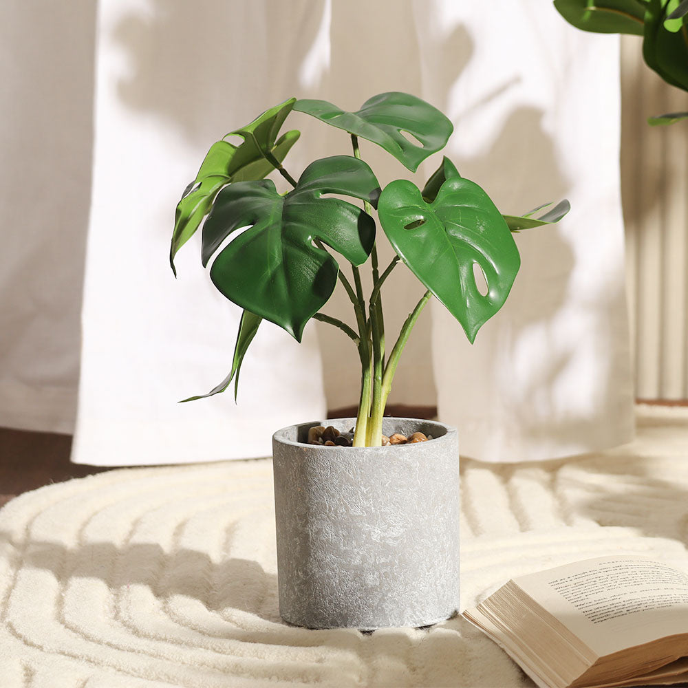 Monstera Deliciosa Artificial Potted Plant - Mini
