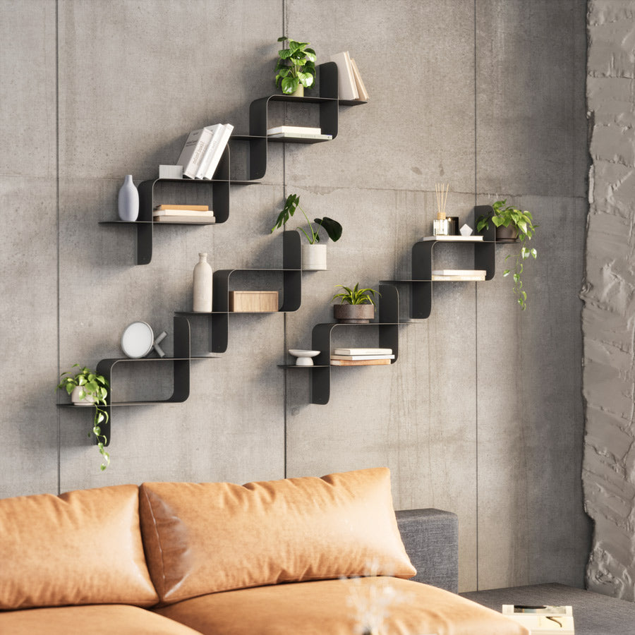 Montage Metal Shelves, Set of 2 - Black