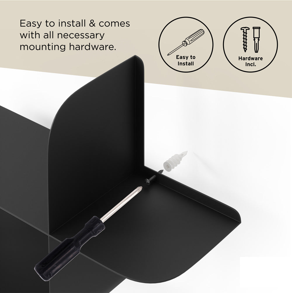 Montage Metal Shelves, Set of 2 - Black
