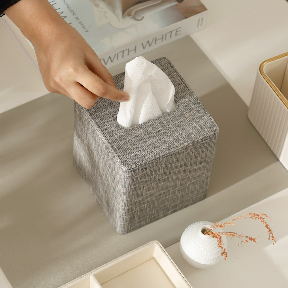 Monte Square Tissue Box Holder - Graphite