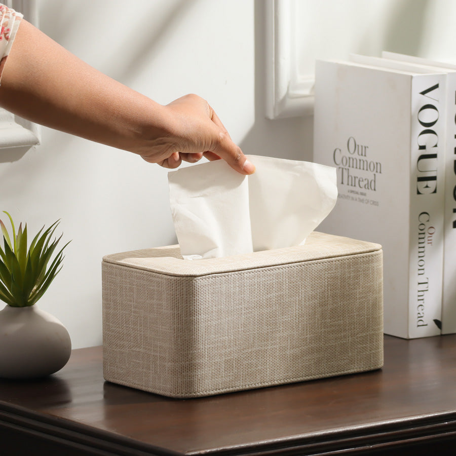 Monte High Tissue Box Holder - Greige